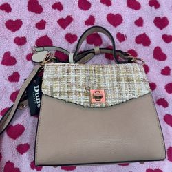 Dune London Leather & Tweed Bag 🩷