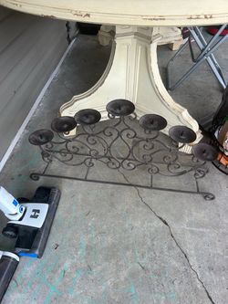 Wrought Iron Multi-Pillar Candelabra