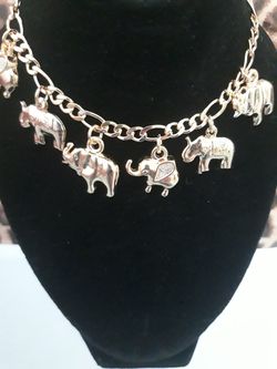 18K Gold Filled Elephants Bracelet and anklet