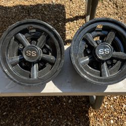 Black Golf Cart Wheel Hub Caps 8 Inch SS