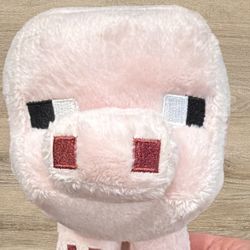 MINECRAFT MOJANG JINX PINK PIG  STUFFED ANIMAL 4x7