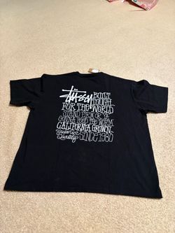 Size XL - Stussy California Grown Pigment Dyed Tee Black BRAND NEW