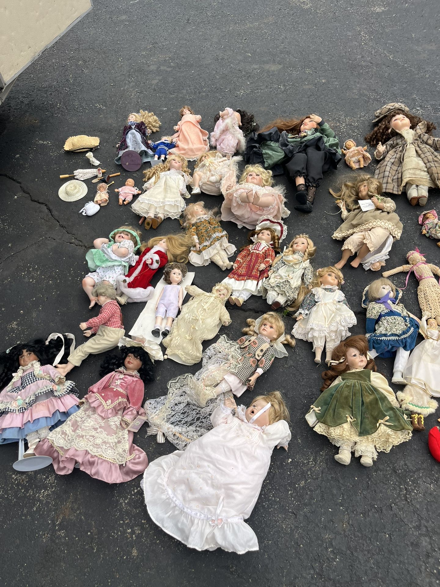 47 porcelain doll collection