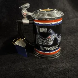 Vintage Franklin Mint Lidded Stein Harley-Davidson Ultimate Chopper