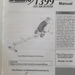 Barely Used Air Rower For Sale