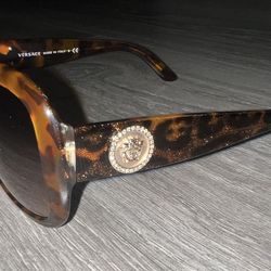 Versace Women’s Cheetah Print Sunglasses Tinted Lenses