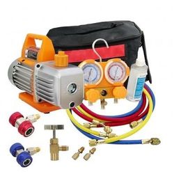 Z 110V 1/4HP 2 CFM AC Vacuum Pump Kit and AC Gauge Set