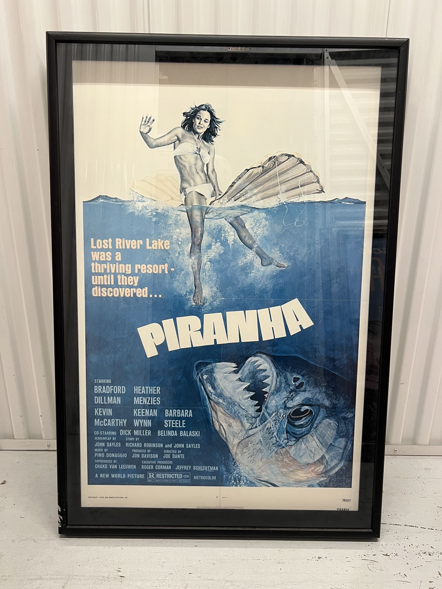 Piranha orig 1978 one-sheet Movie Poster. John Sayles, screenplay. Roger Corman