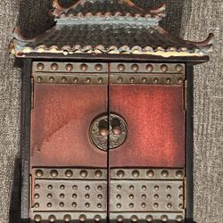 Touch of Class Oriental Pagoda Key Wall Cabinet Bronze - Oriental Furnishings Asian Accent