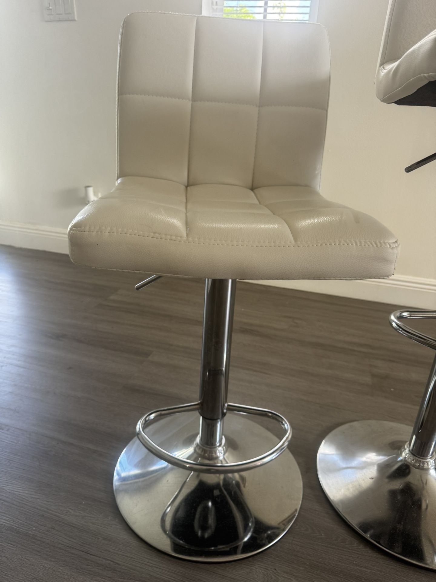 Pair Of Ashley furniture Leatherette Adjustable bar Stools