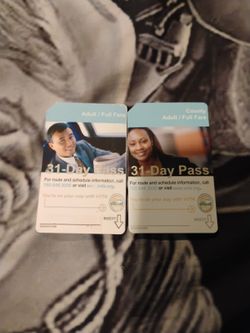 31 Day Buss Passes