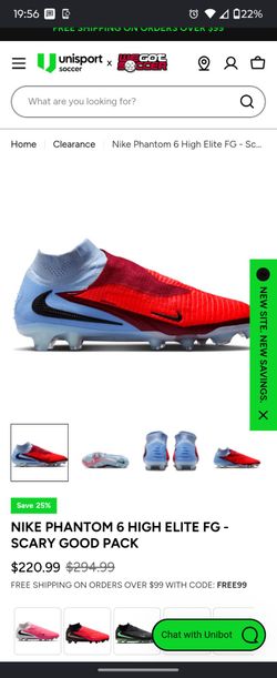 NEW w Bag Nike Phantom 6 High Elite FG Soccer Cleats "Scary Good" size 6