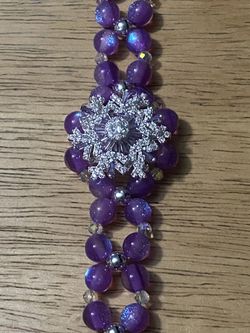 Purple Snowflake Spinner Bracelet