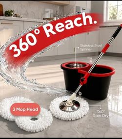 NEW 360° Rotation Mop And Bucket Set ..