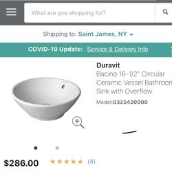 Duravit 16.5 Round Sink White 