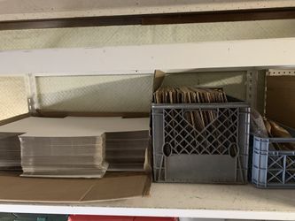 Old Vinyl Records & LP Storage boxes