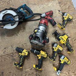 DeWalt & Makita Power Tools — Drill, Impact, Saws — Tool Only, Used