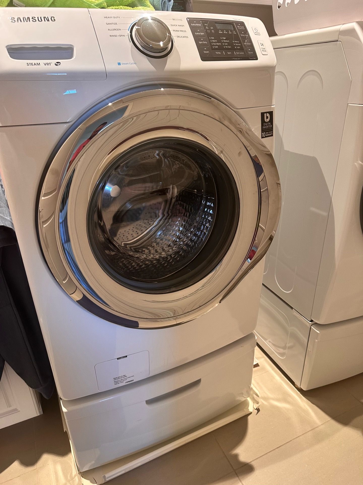 Two washer and dryer pedestals