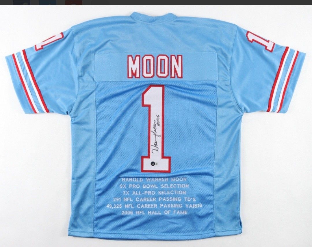 Warren Moon HOF 06' Signed Jersey