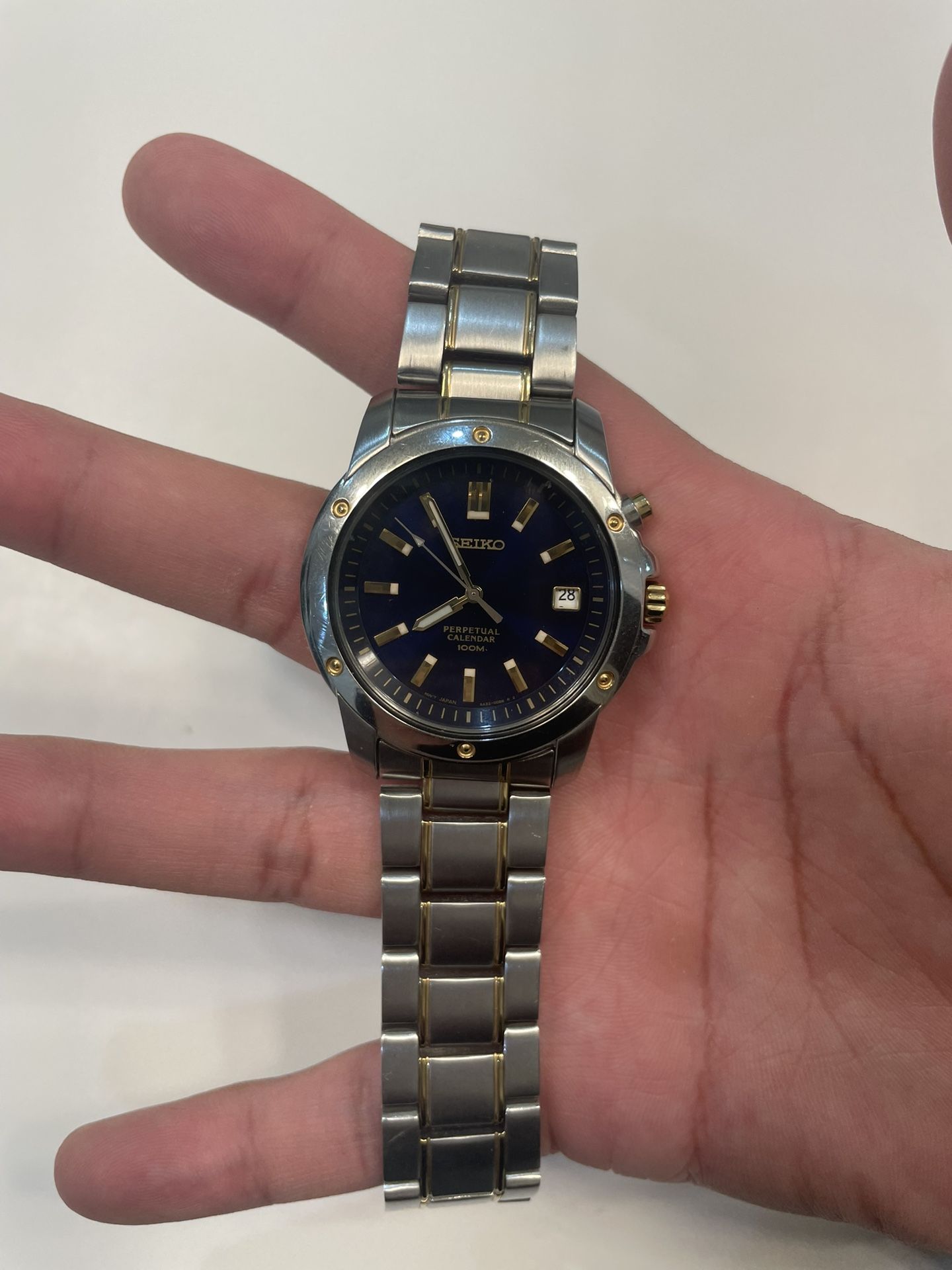 Seiko Quartz Perpetual Men’s Blue Watch