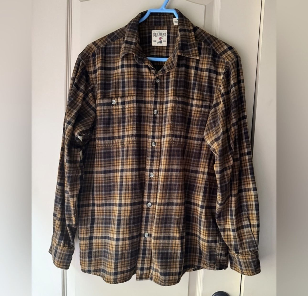 RedHead Brown and Tan Plaid Shirt for Men