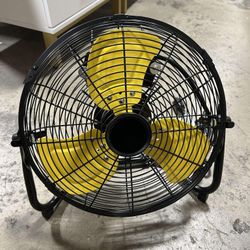 NEW - 12 Inch Portable Metal Floor Fan, 3 Speed Table and Shop Fans with 180° Tilt, Quiet and Durable, High Velocity Fan 1600 CFM, Ideal for Bedroom, 