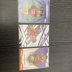 3 Caleb Williams Rookie Football Cards- All Purple Parallels 2024 #1 Draft Pick USC Chicago Bears Qb