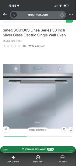 Free Smeg Linea SOU130S oven, fully works needs replacement glass door