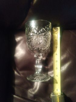 4 libbey wine goblets