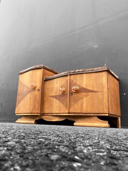 Gorgeous Vintage Solid Wood Cabinet With Granite Top