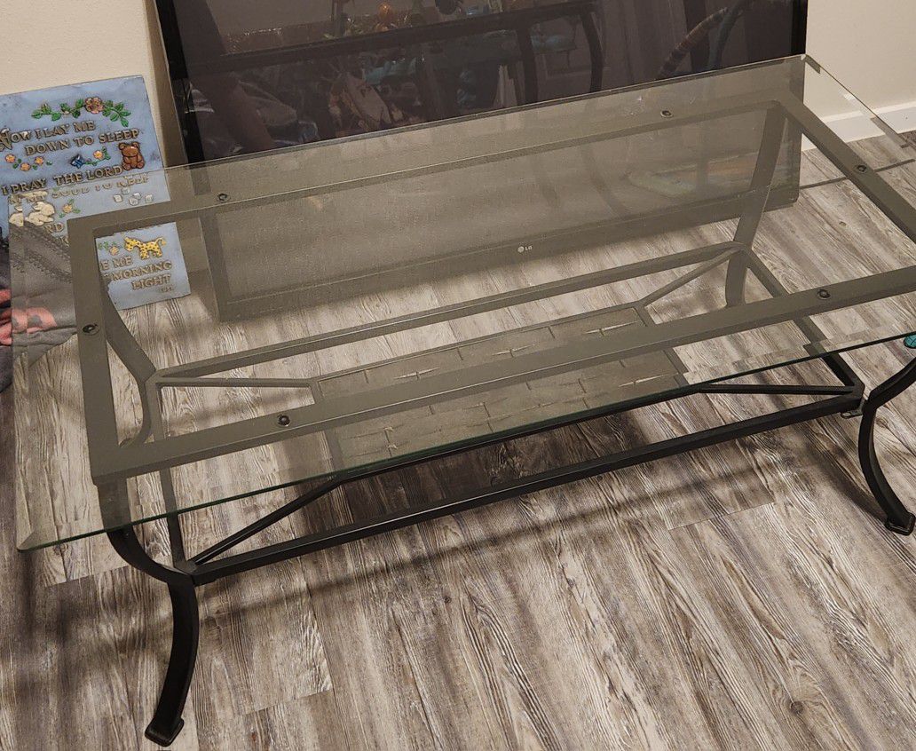Glass Square Coffee Table 