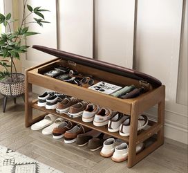 New Shoe Bench with Flip Top Storage