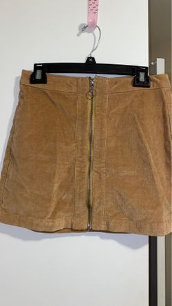 Brown suede skirt
