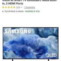 Samsung 50' 4K Smart Tv