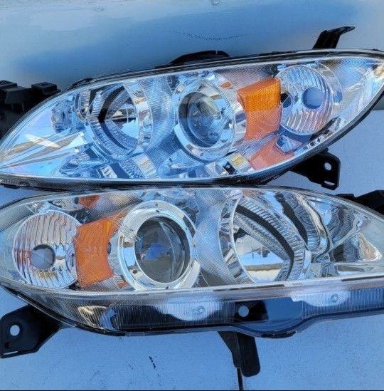 04-09 Mazda 3 Projector Headlights Luces Focos Micas Faros Faroles Headlamps