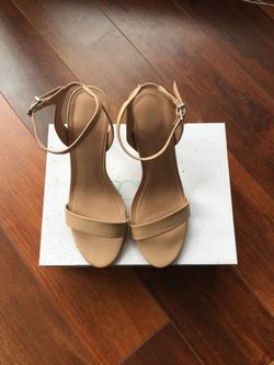 Nude Ankle Strap Heels