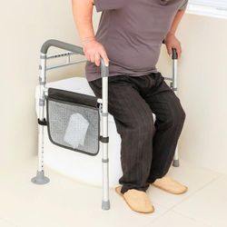 ღ Toilet Safety Frame & Rails, Fits Most Toilets (PELEGON)