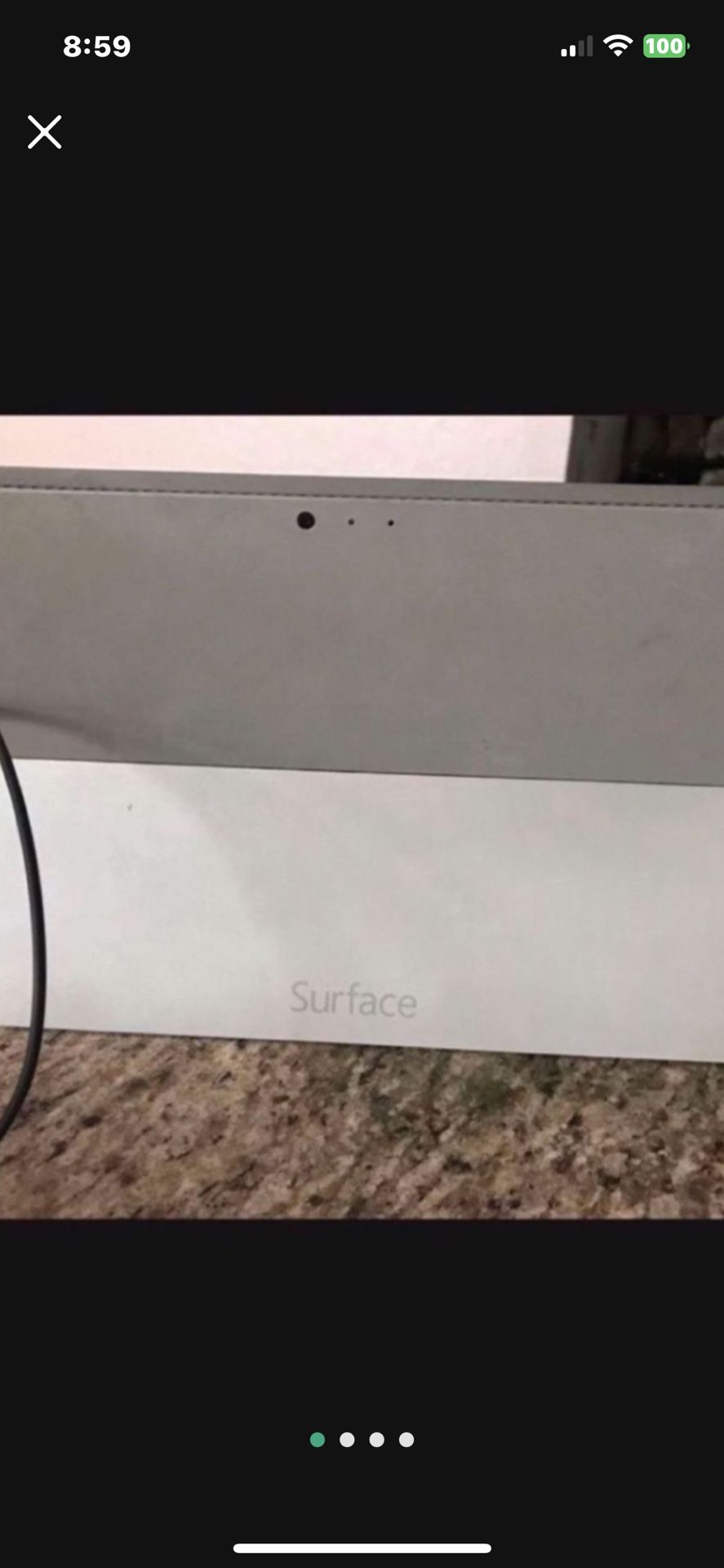 Microsoft Surface 1631 Pro 3 Silver - 128GB, 12", Windows 10, Intel Core i3