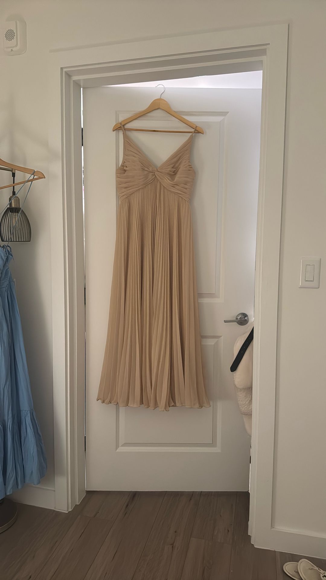 Azazie Raychelle Champagne Color Womens Bridesmaid Dress Size A8