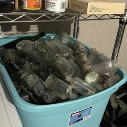 Tub of Antique Bottles