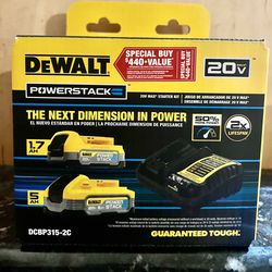 Powerstack 20-Volt Lithium-Ion 5.0 Ah and 1.7 Ah Batteries and Charger