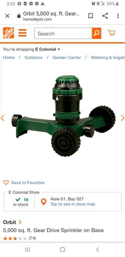 Orbit 5,000 sq. ft. Gear Drive Sprinkler on Base
