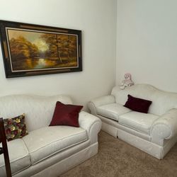 White Sofa Set $125