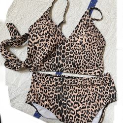 Cheetah Print Bikini-S