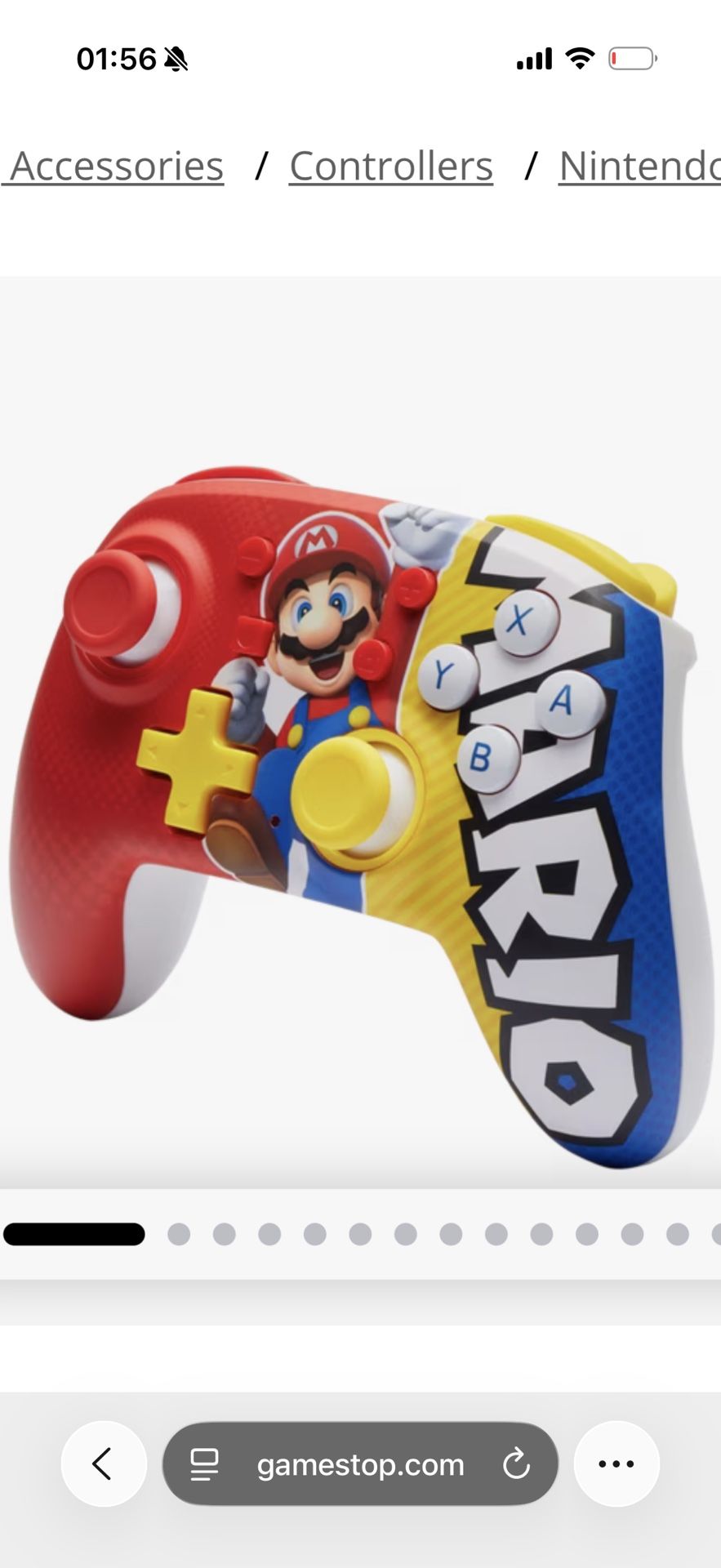 Nintendo Switch PowerA Nano Wireless Controller (Enhanced) Mario Victory NEW!