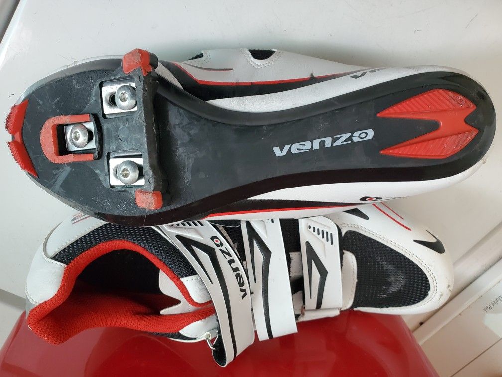 Venzo Road/racing Bicycling Cleat Shoe, Sz.10.5 W 8.5M Gently Used $25