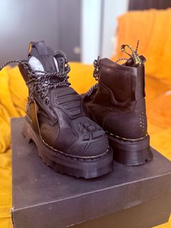 Dr. Martens Black Platform Combat Boots size 8 NEVER USED