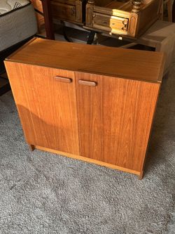 Mid-Century Danish Modern Style Teak Cabinet Storage