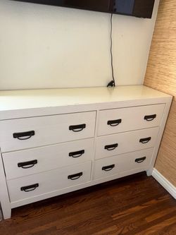White 6-Drawer Double Dresser