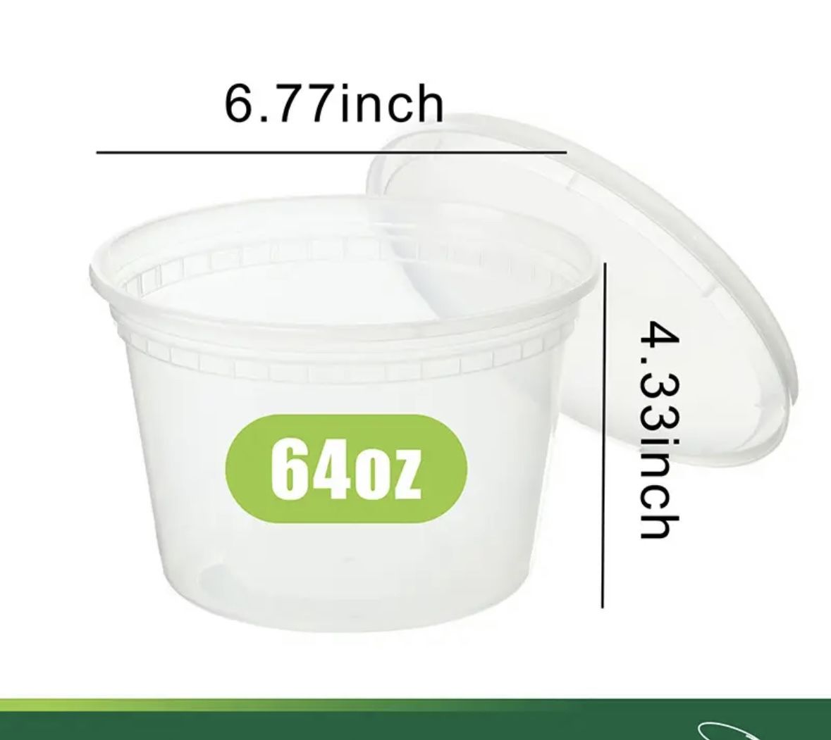 64oz Plastic Food Containers New